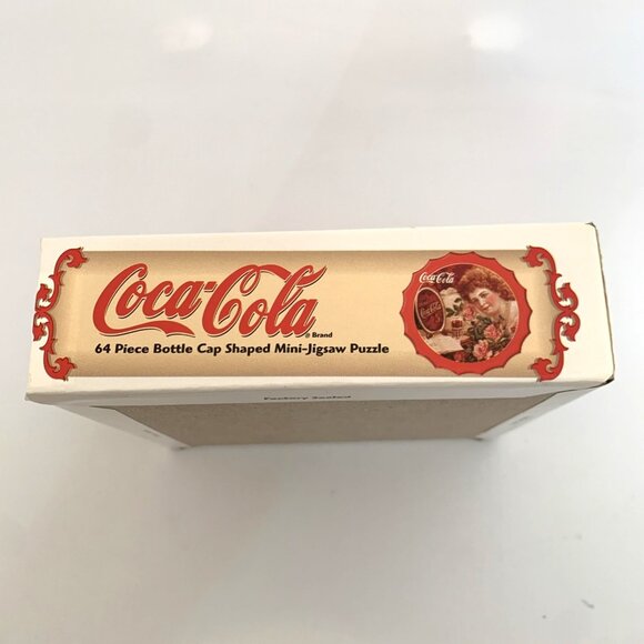 Coca-Cola Bottle Cap Mini Jigsaw Puzzle 64 Pc 1999 Vtg New Sealed Collectible - Picture 5 of 5
